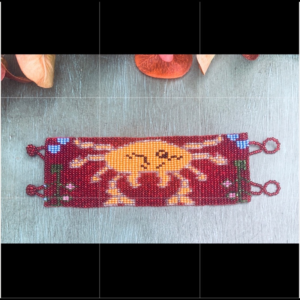 Huichol Beaded Crab BRACELET
